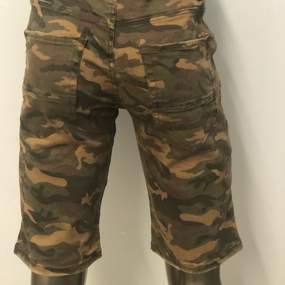 Arketype shorts denim camo straight fit olive - Picture 2 of 3